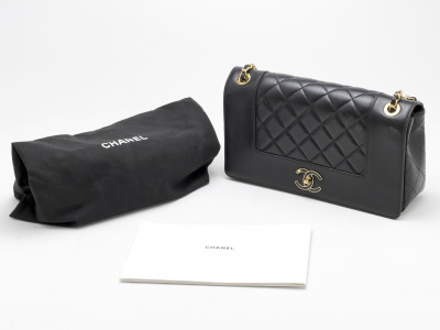 Chanel - Mademoiselle Vintage Quilted Sheepskin Flap Bag Large