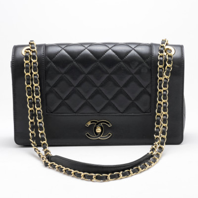 Chanel - Mademoiselle Vintage Quilted Sheepskin Flap Bag Large