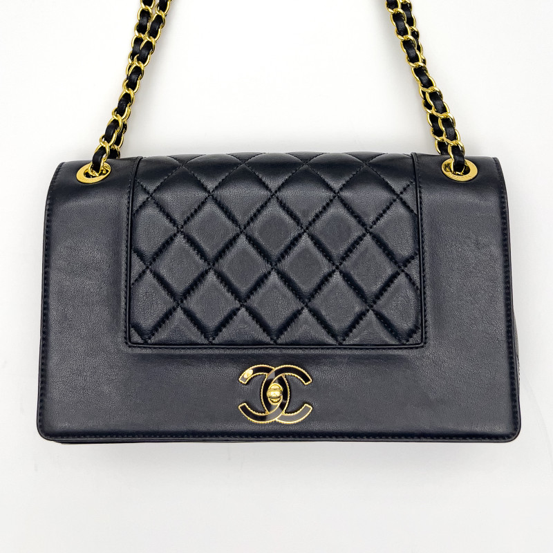 Chanel - Mademoiselle Vintage Quilted Sheepskin Flap Bag Large