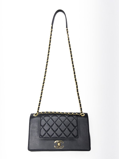 Chanel - Mademoiselle Vintage Quilted Sheepskin Flap Bag Large