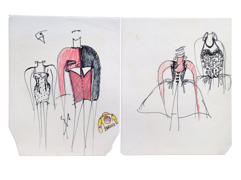 Geoffrey Beene - 18 Sketches for the Geoffrey Beene Spring 1986 Collection