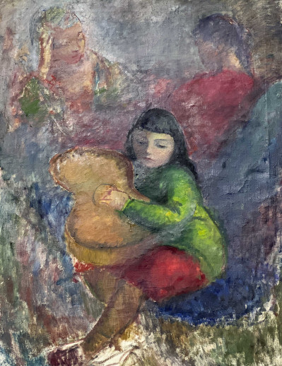 Clara Klinghoffer - Woman Pouring Tea (Leah) / Sketch of Children at Work and Play / Young Negress (3 Works)