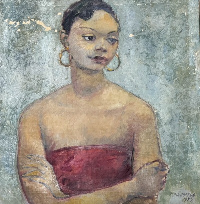 Clara Klinghoffer - Woman Pouring Tea (Leah) / Sketch of Children at Work and Play / Young Negress (3 Works)