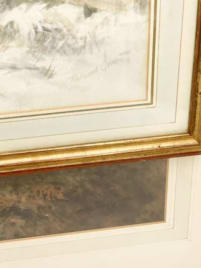 Roland Green - Pheasants in the Snow / Pheasants in the Woods (2 Works)