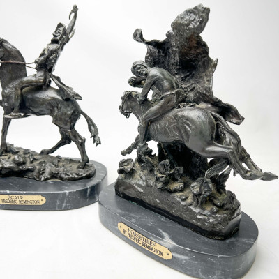 after Frederic Remington - Horse Thief / Scout / Scalp (3 Works)