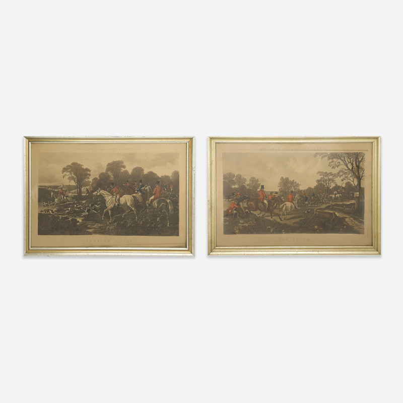 Herring's Fox-Hunting Scenes, Breaking Cover and the Death (2 Works)