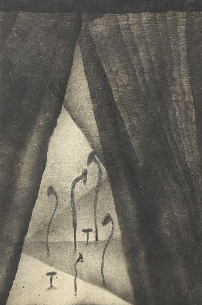 Marysole Wörner Baz - Chairs, Books, and Mushrooms, Group of 6 pieces