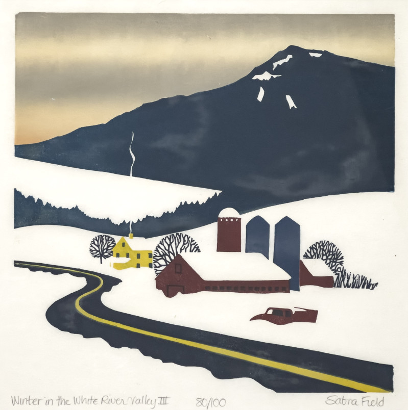 Sabra Johnson Field - Winter in White River Valley I, II, III (3 Works)