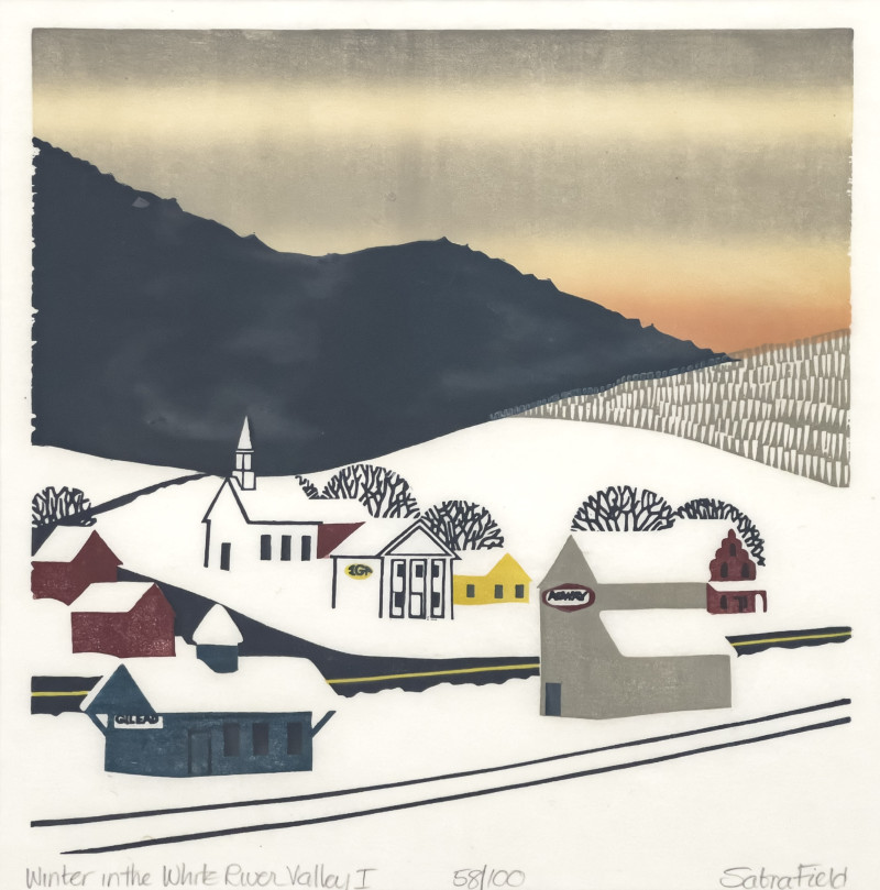 Sabra Johnson Field - Winter in White River Valley I, II, III (3 Works)