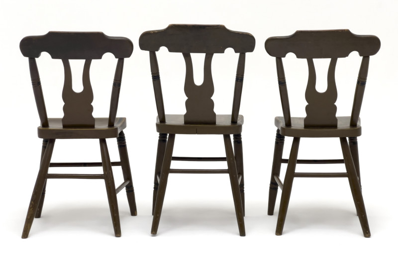 Pennsylvania Dutch Decorated Dining Chairs, Set of 6