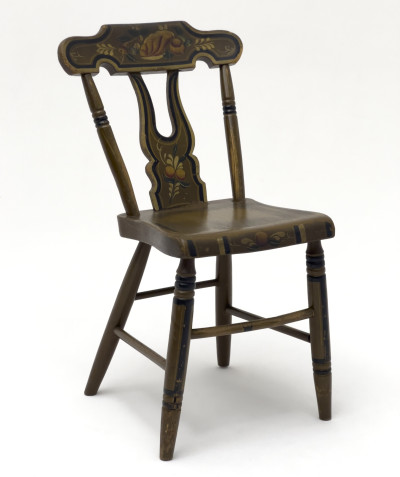 Pennsylvania Dutch Decorated Dining Chairs, Set of 6