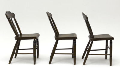 Pennsylvania Dutch Decorated Dining Chairs, Set of 6