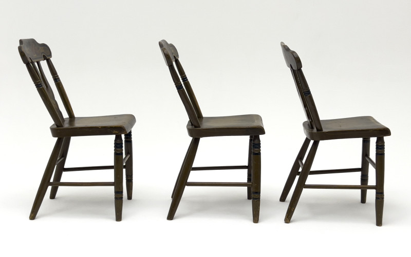 Pennsylvania Dutch Decorated Dining Chairs, Set of 6