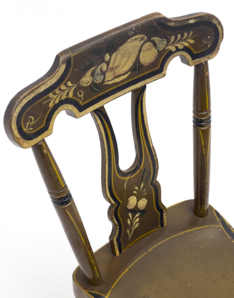 Pennsylvania Dutch Decorated Dining Chairs, Set of 6