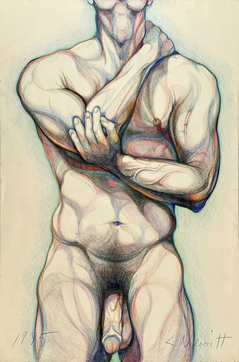 Lowell Nesbitt - Untitled (Standing Male Nude)