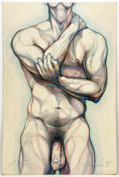 Lowell Nesbitt - Untitled (Standing Male Nude)