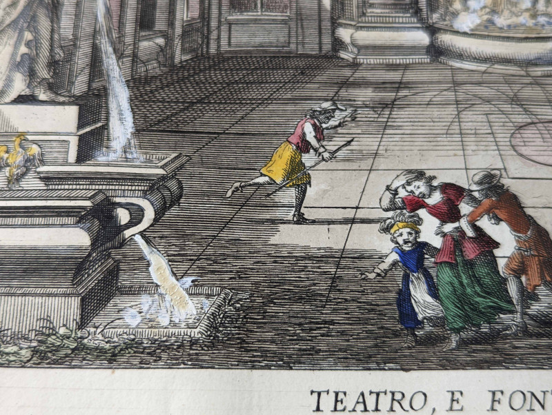 Giovanni Francesco Venturini - Two Works from Le Fontane del Giardino Estense in Tivoli