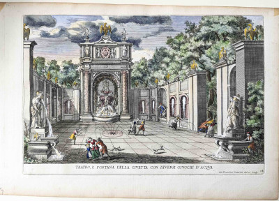 Giovanni Francesco Venturini - Two Works from Le Fontane del Giardino Estense in Tivoli