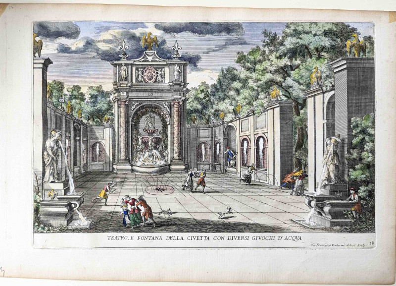 Giovanni Francesco Venturini - Two Works from Le Fontane del Giardino Estense in Tivoli