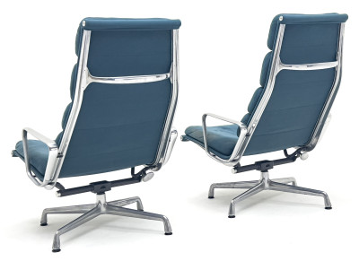Charles and Ray Eames - Two Soft Pad Lounge Chairs and One Ottoman, for Herman Miller