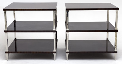 Bolier Tiered Tables, Pair