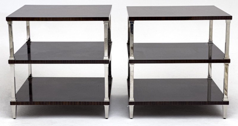 Bolier Tiered Tables, Pair