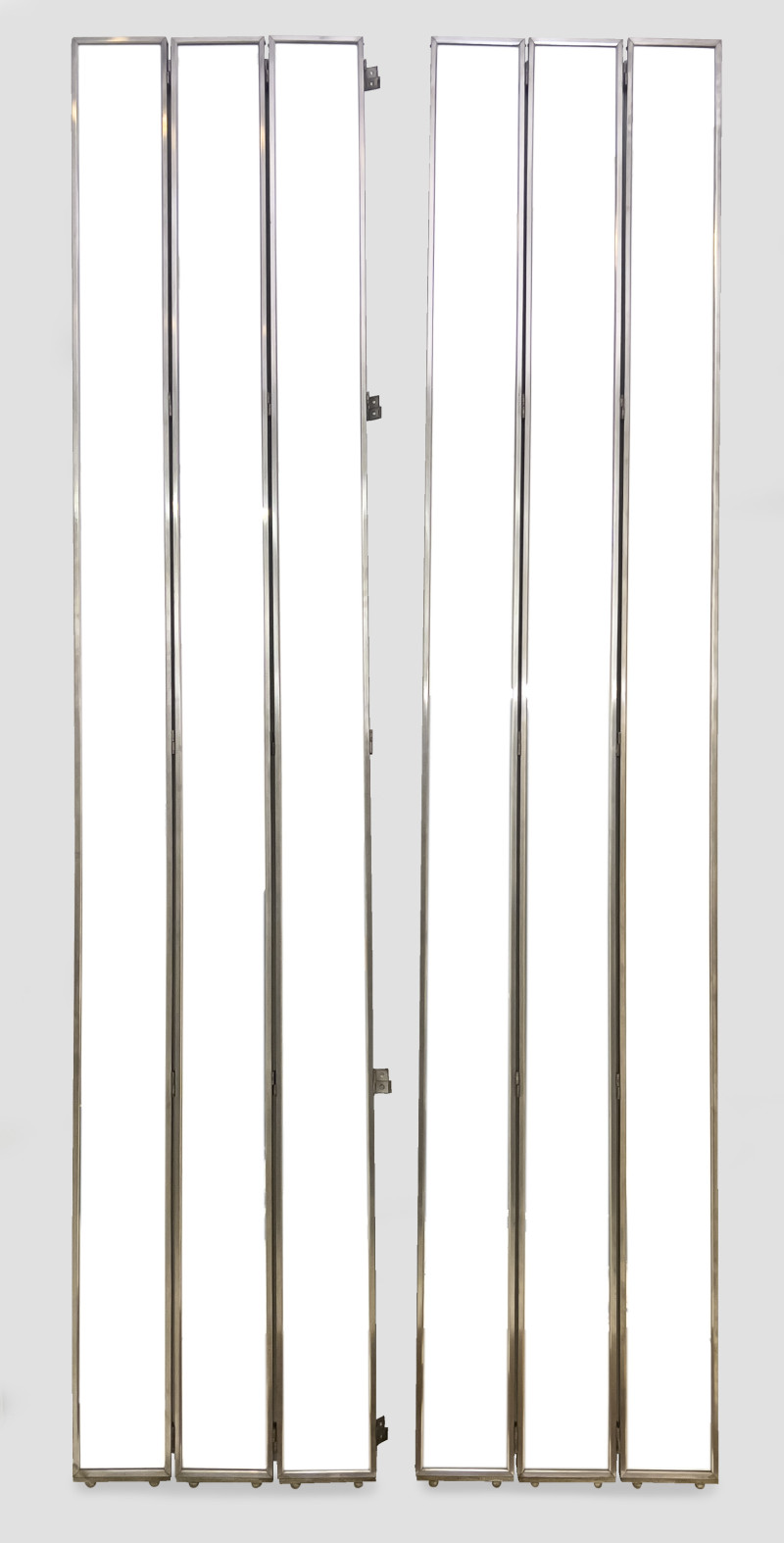 Monumental Modernist Mirrored Folding Screen