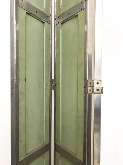 Monumental Modernist Mirrored Folding Screen