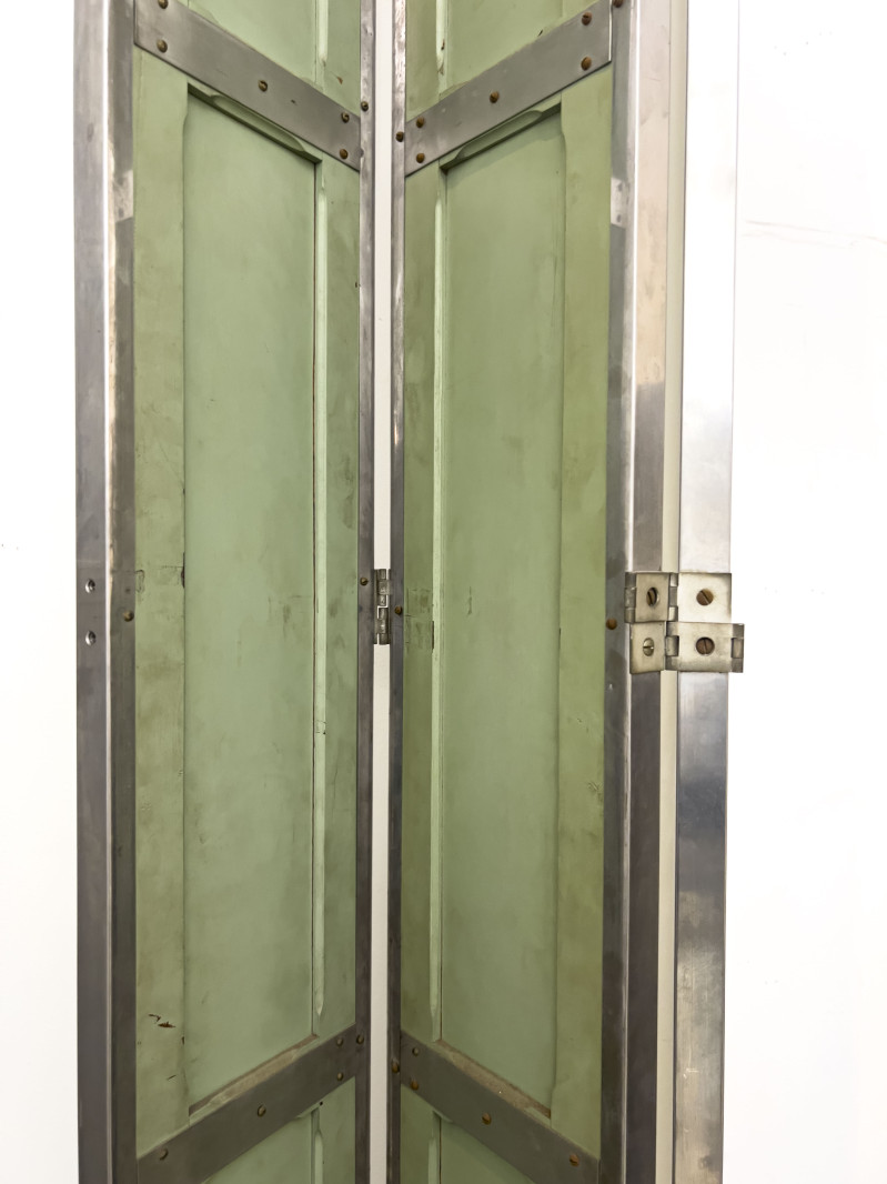 Monumental Modernist Mirrored Folding Screen