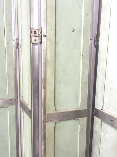 Monumental Modernist Mirrored Folding Screen