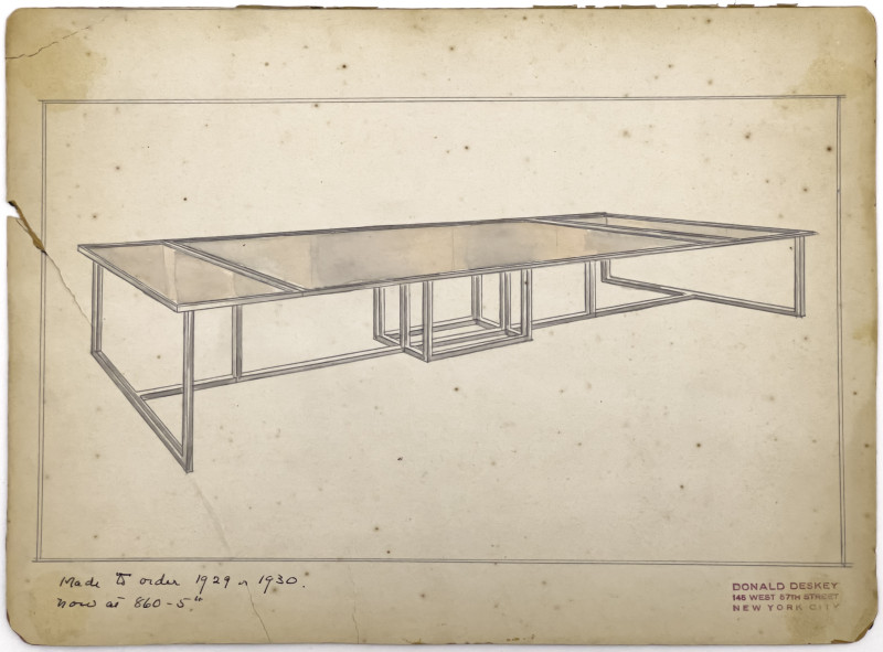 Donald Deskey - Mirrored Dining Table