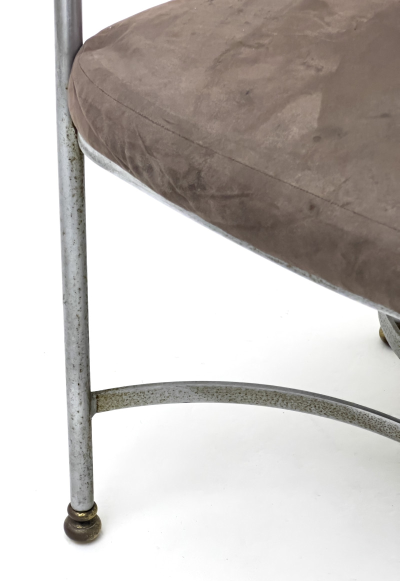 Neoclassical Steel Dining Chairs, Set of 4