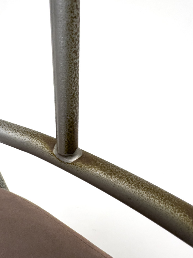 Neoclassical Steel Dining Chairs, Set of 4