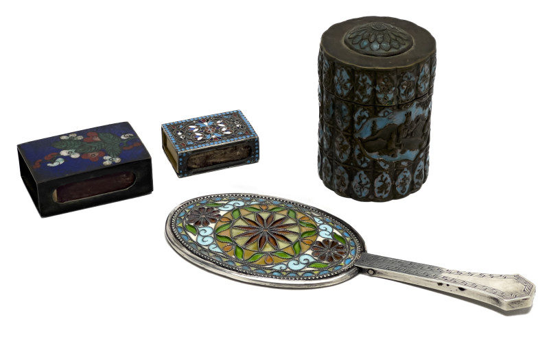 Champlevé Vanity Accessories, Group of 4