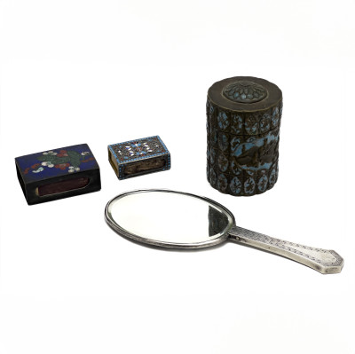 Champlevé Vanity Accessories, Group of 4