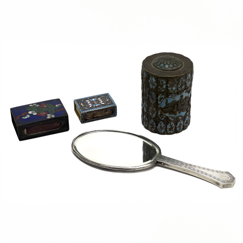 Champlevé Vanity Accessories, Group of 4