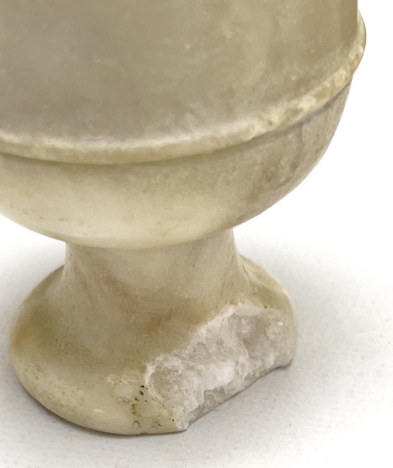 Victorian Alabaster Peep Eggs, Group of 5