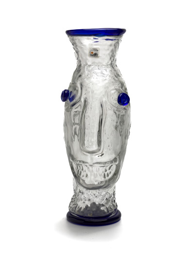 Blenko Glass Company - Blue Face Vase