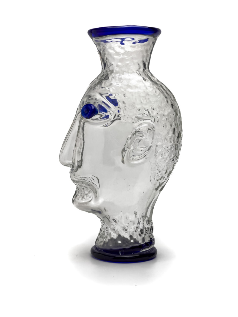 Blenko Glass Company - Blue Face Vase