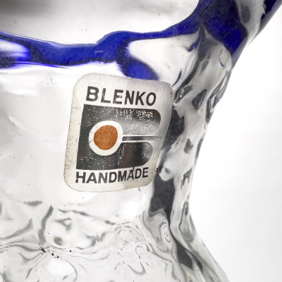 Blenko Glass Company - Blue Face Vase