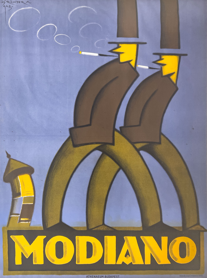 Richter Aladar - Modiano Cigaretten Poster