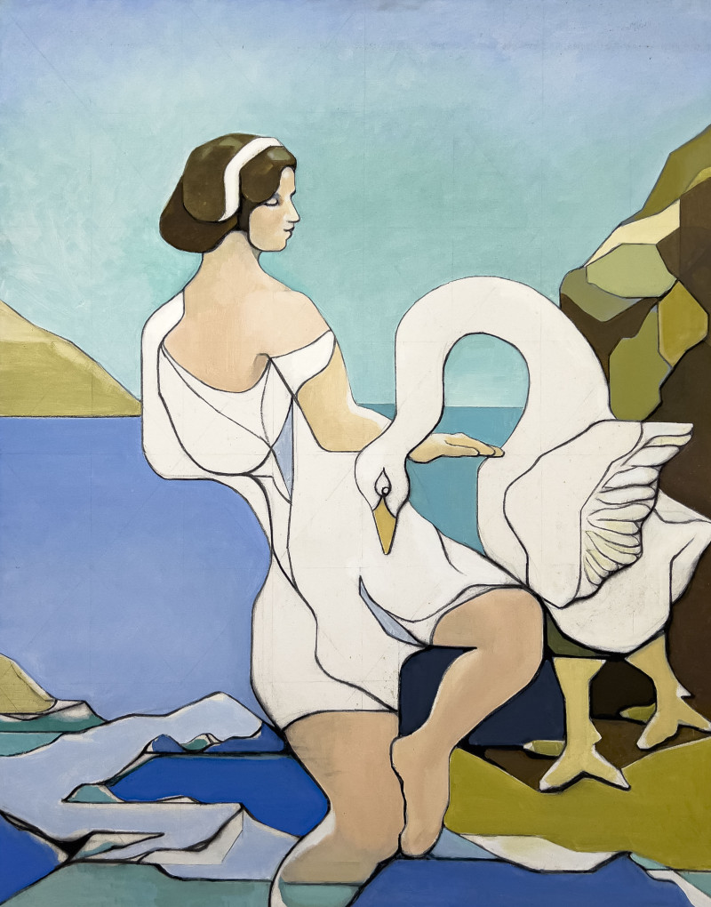 Leonard Alberts - Leda Bathing with the Swan