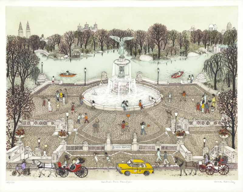 Cuca Romley - Central Park Fountain / The Stables (2 Works)