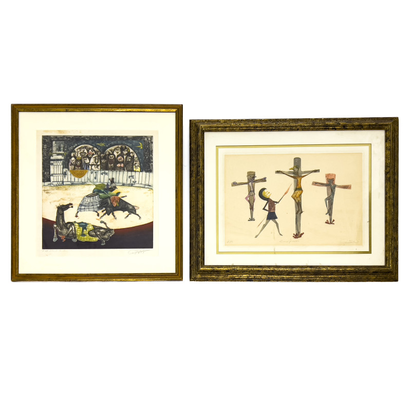 Guillermo Silva Santamaria - Two Editions (Crucifixion and Bullfight)