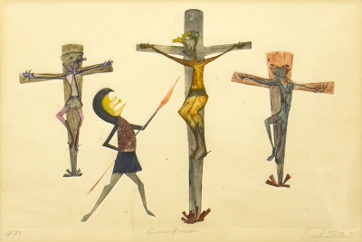 Guillermo Silva Santamaria - Two Editions (Crucifixion and Bullfight)