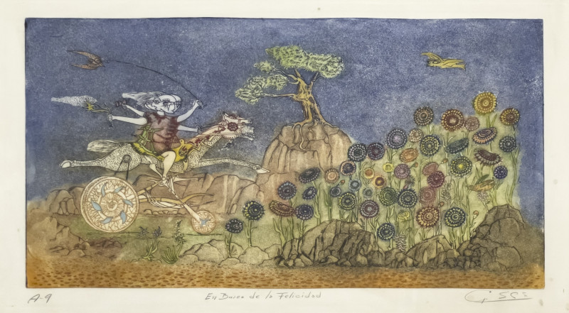 Guillermo Silva Santamaria - Two Editions (Figures in Landscape)