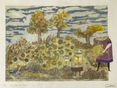 Guillermo Silva Santamaria - Two Editions (Figures in Landscape)