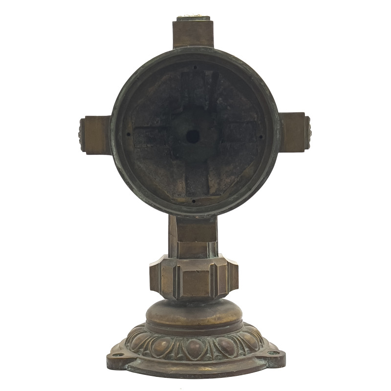 Architectural Large Exterior Bronze Sconces, Pair