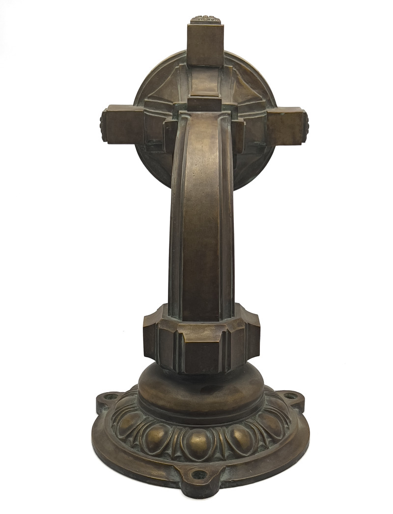 Architectural Large Exterior Bronze Sconces, Pair