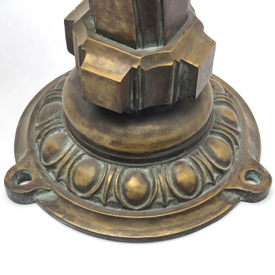 Architectural Large Exterior Bronze Sconces, Pair